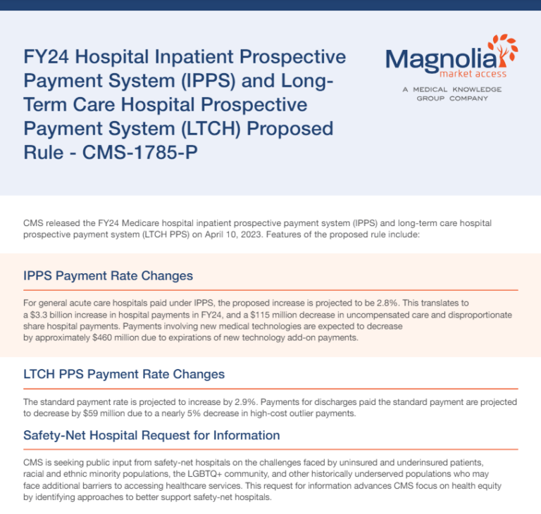 screenshot of FY24 Hospital Inpatient Prospective Payment System pdf