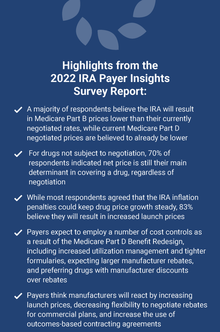 screenshot of Gauging how healthcare payers and pharmaceutical manufacturers are reacting to the Inflation Reduction Act of 2022 pdf