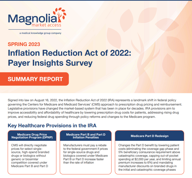 screenshot of Gathering early perceptions of payer response to the Inflation Reduction Act of 2022 pdf