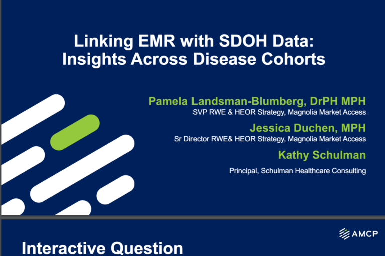 Linking EMR With SDOH Data: Insights Across Disease Cohorts Presentation